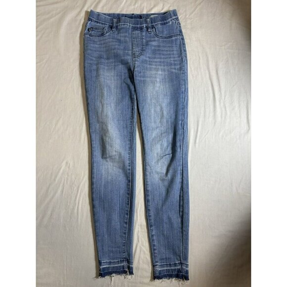 Judy Blue Denim - Judy Blue Jeans Womens 5/27 Blue Stretch Slim Fit Faded Pull On Released Hem